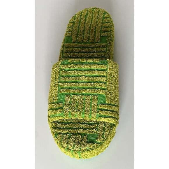 NIB $600 Bottega Veneta Intrecciato Resort Sponge Slipper Green 11 US 660245 main image 5